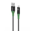 MicroConnect Smart Charge MFI USB-A na Lightning kabel 1m črno-zelen, MC-SMART USB AL