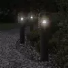 Vanjske podne svjetiljke 3 kom crna 60 cm nehrđajući čelik