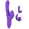 Sweet Smile Thrusting Vibrator with a Moving Ring Purple