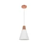 Klausen KL 6237 - Luster na sajli SHADE 1xE27/15W/230V bakarna/bela