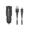 Auto punjač RivaPower VA4225 BD2 Black 3,4A / 2xUSB + kabel MFi Lightning 1.2m