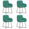 vidaXL vidaXL Jedilni stoli 4 pcs Žamet Turkizna 59 x 56,5 x 86 cm, (5000296745)