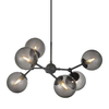 Halo Design 738823 - Luster na sajli ATOM 6xG9/28W/230V prečnik 57 cm crna/k. crna