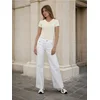Sinsay - Wide leg farmerke - belo