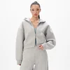 Cropp - Dukserica s kapuljačom i rajsferšlusom - light grey
