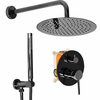 REA Set za prikrito prhanje Lungo Black Metallic + Škatla