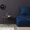 De Petrol Blue Satenska Fitted Plahta