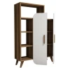 Hanah Home Form Walnut White Polica za knjige 90x132x32cm, Braon bela