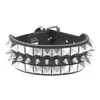 Zapestnica LEATHER & STEEL FASHION - Spikes and Pyramids - LSF1 164