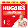 Huggies Little Movers Otvorene pelene Box, (4), 7-18kg, 112 komada