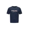 JACK & JONES Majica JJABBO nočno modra/temno rdeča/bela