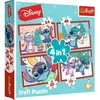 Trefl Puzzle 4v1 Stitch Xmas