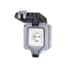 INF Zunanja zidna vtičnica s pokrovom IP66 Električna vtičnica 16A 250V Grey, (21273816)