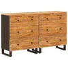 Kreveta 2 pcs Smeđa 60 x 33 x 75 cm Čvrsto drvo manga