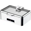 SUNNEX Chafing Dish GN 1/1, nerjavno jeklo s steklenim pokrovom, suho ogrevanje