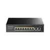 STRONG stikalo SW8010POE+/ 8x port Gigabit POE+/ 2x Ggabit Uplink port/ IEEE802.3af/at/ kovinsko ohišje/ črno