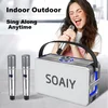 Soaiy Bluetooth zvučnik sa 2 mikrofona K55, Srebrne boje