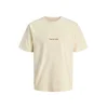 JACK & JONES Majica JORNORREBRO  temno oranžna / volneno bela
