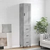 vidaXL Visoka omara betonsko siva 34,5x34x180 cm inženirski les