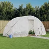 Staklenik s čeličnim okvirom bijeli 10 m2 5 x 2 x 2,3 m