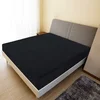 Plahte s gumicom od žerseja 2 kom crne 160x200 cm pamučne