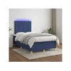 Krevet box spring s madracem LED plavi 120 x 200 cm od tkanine