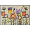 wash+dry PREDPRAŽNIK Friendly Flowers 50/75 cm potiskano bež