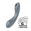 Vibrator in zračni stimulator SATISFYER CURVE TRINITY 1, Siva