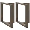 Noge za blagovaonski stol T-oblika 2 kom Crne 80x35x(72-73) cm Čelik