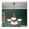 Orion LU 1689/3+3 - Luster na lancu ROCCA 6xE27/60W/230V, prečnik 64 cm, bronza/bela