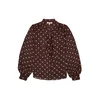 GARCIA Bluza temno rjava/bela
