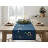 Božični tekač za mizo WINTER BERRIES 40x150 cm, temno moder