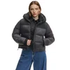 Cropp - Prošivena puffer jakna s kapuljačom - CRNO