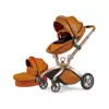 Kolica za bebe Hot Mom Brown 2u1 F22 - 2u1 dečija kolica u svetlo braon boji
