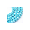 Staklene biserne perle 8 mm plava niska 90 cm