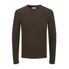 JACK & JONES Pulover JJEEMIL čokolada