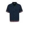 WE Fashion Srajca temno modra / rjava / temno rjava / bela