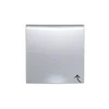 BE Sprednja plošča za ozemljeno vtičnico s pokrovom, mat aluminij, barvana, B.