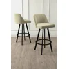 HANAH HOME Set barskih stolica (6 komada) Atex Cream Black
