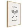 shumee Plakat - Poletne igre - badmintonski loparji na belem ozadju