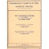 MOYSE : note SIX GRANDES ETUDES DE FURSTENAU
