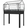 Homestar Dvignjena vrtna greda s pokrovom 100x48x124 cm črna
