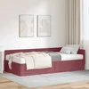 vidaXL Kotni okvir postelje z matrico Drugo 2 pcs Rdeča blago