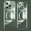 Hibridni ovitek MagProtect z zaščito zadnje kamere in magnetom MagSafe za iPhone 15 Pro Max - green
