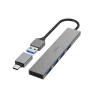 Hama 4047443497666 Usb hub 4 porta, usb 3.2, 5 gbit/s+ usb-c adapter ultra tanak ( 200141 )