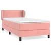 Vidaxl Box spring postelja z vzmetnico roza 100x200 cm žamet