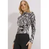 Trend Alacati Stili Ženska bluza dugih rukava ALC-X11131, Rolka, Šarena