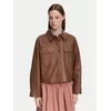 Weekend Max Mara Usnjena jakna Piovra 2625446021 Rjava Regular Fit