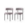 Hanah Home Set 2 trpezarijske stolice Crno-Sivi