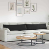 Jastučići za sofu 2 pcs Crna 145 x 40 cm tkanina